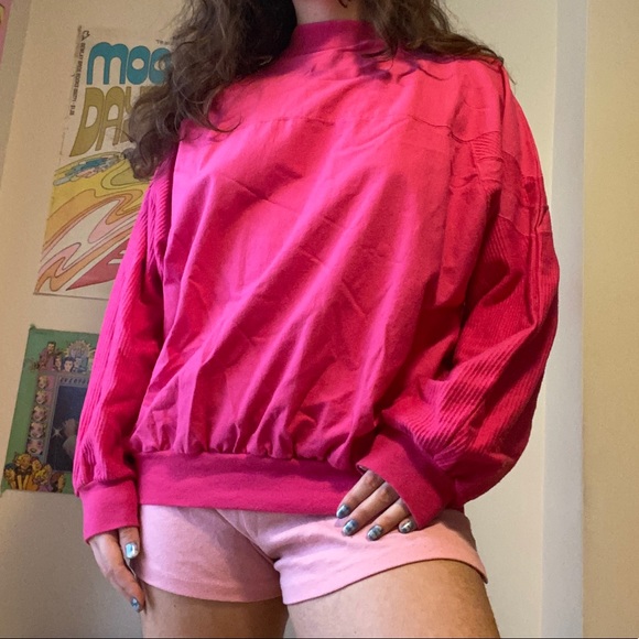 Vintage Oversized Hot Pink Long Sleeve - Picture 1 of 6